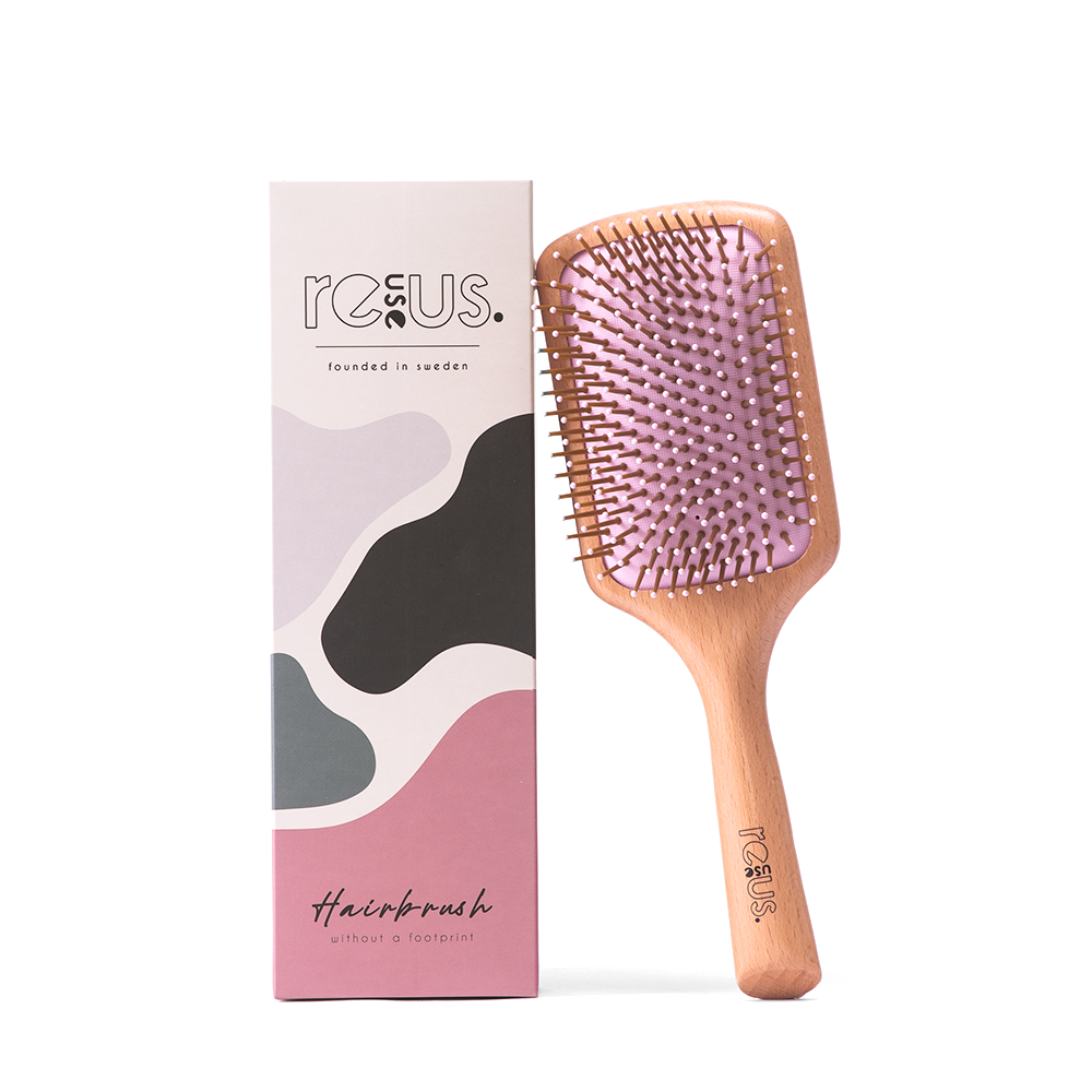 Wooden hairbrush - Pink