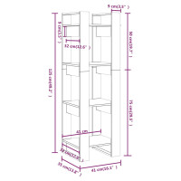 Produktbild för Bokhylla/rumsavdelare honungsbrun 41x35x125 cm massivt trä