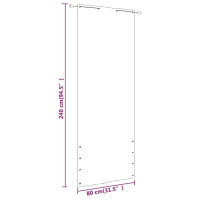 Produktbild för Balkongskärm brun 80x240 cm oxfordtyg