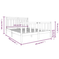 Produktbild för Sängram massivt trä 150x200 cm