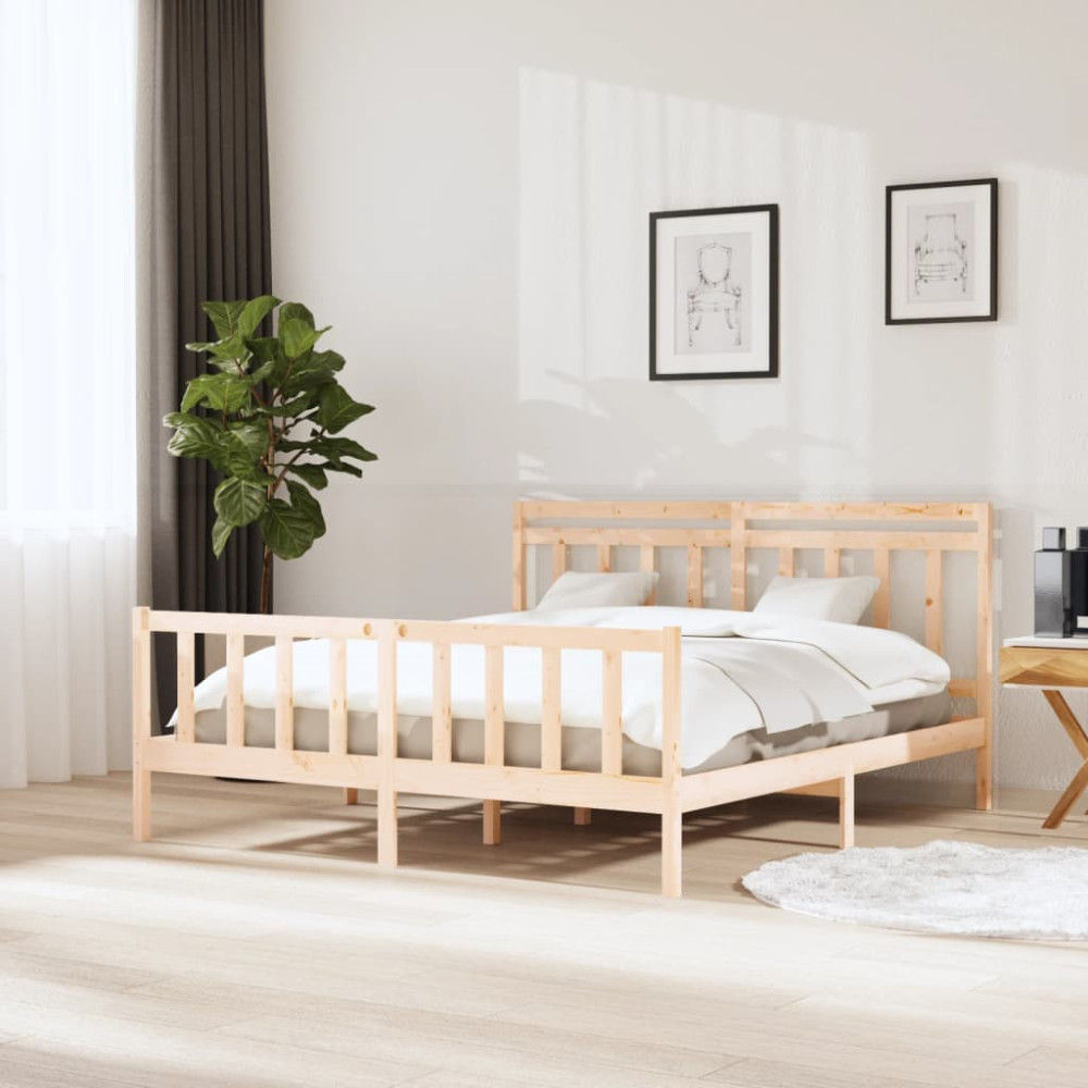 Produktbild för Sängram massivt trä 180x200 cm