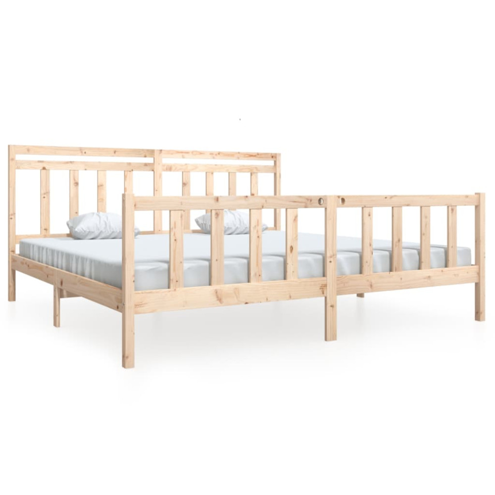 Produktbild för Sängram massivt trä 200x200 cm