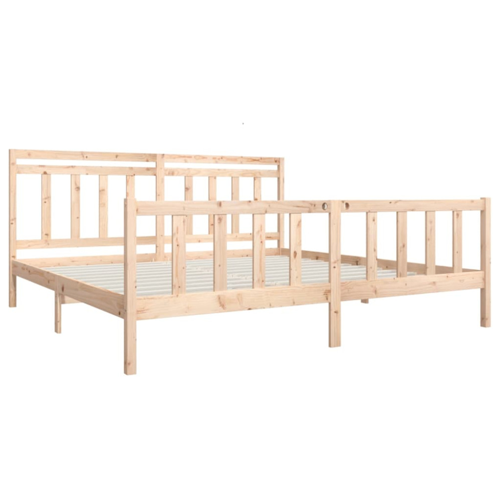 Produktbild för Sängram massivt trä 200x200 cm