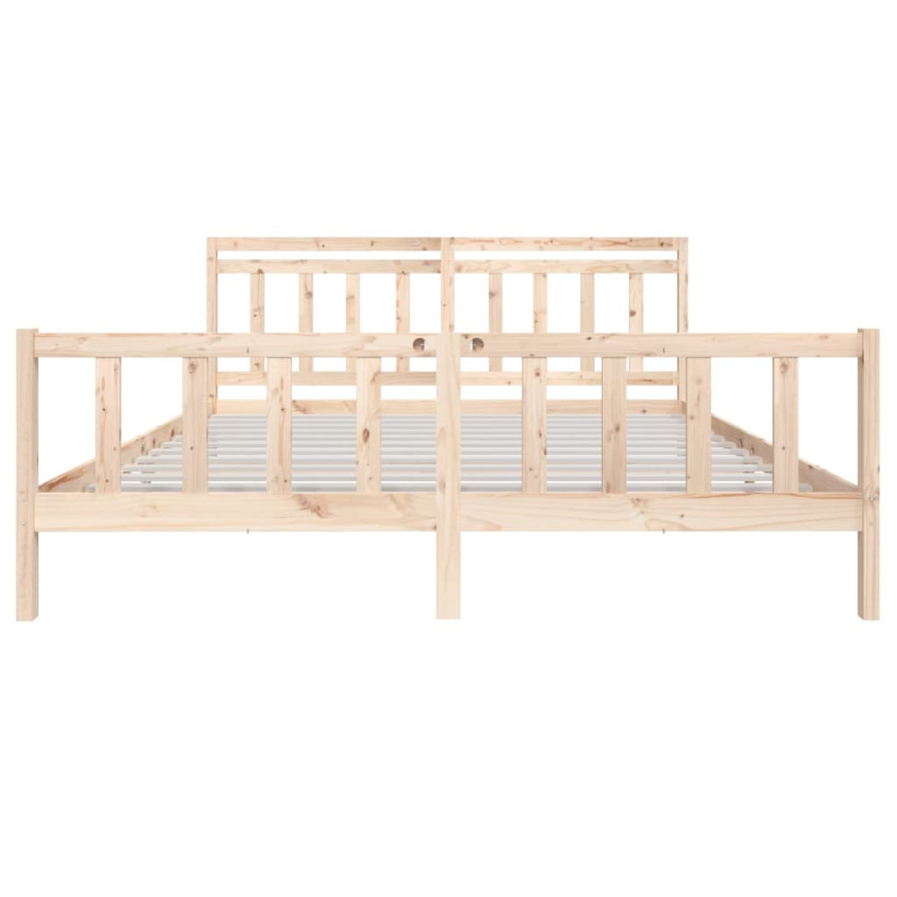 Produktbild för Sängram massivt trä 200x200 cm