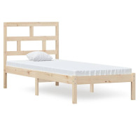 Produktbild för Sängram massivt trä 75x190 cm