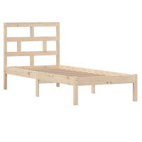 Produktbild för Sängram massivt trä 75x190 cm