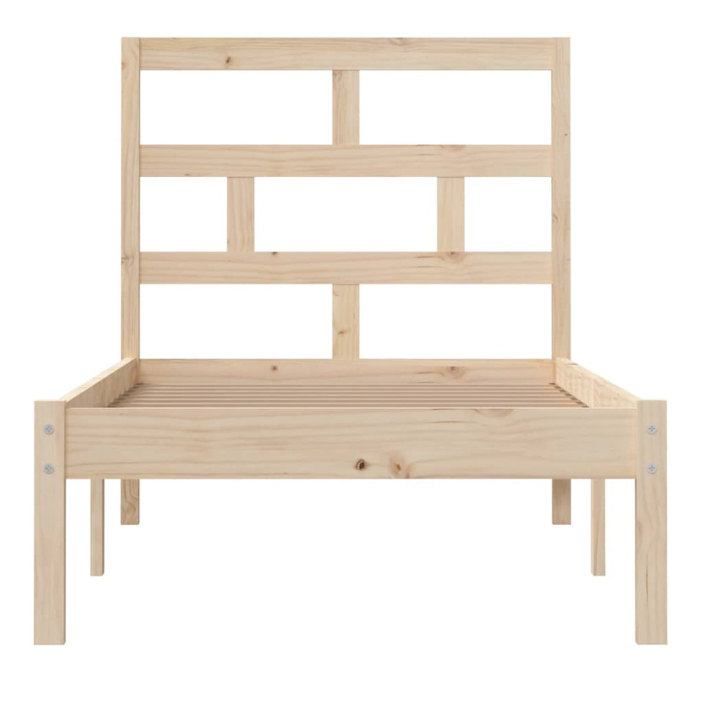 Produktbild för Sängram massivt trä 75x190 cm