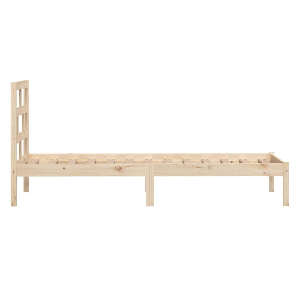 Produktbild för Sängram massivt trä 75x190 cm