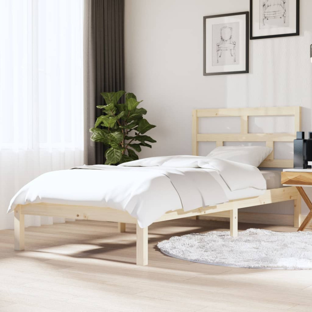 Produktbild för Sängram massiv furu 90x190 cm