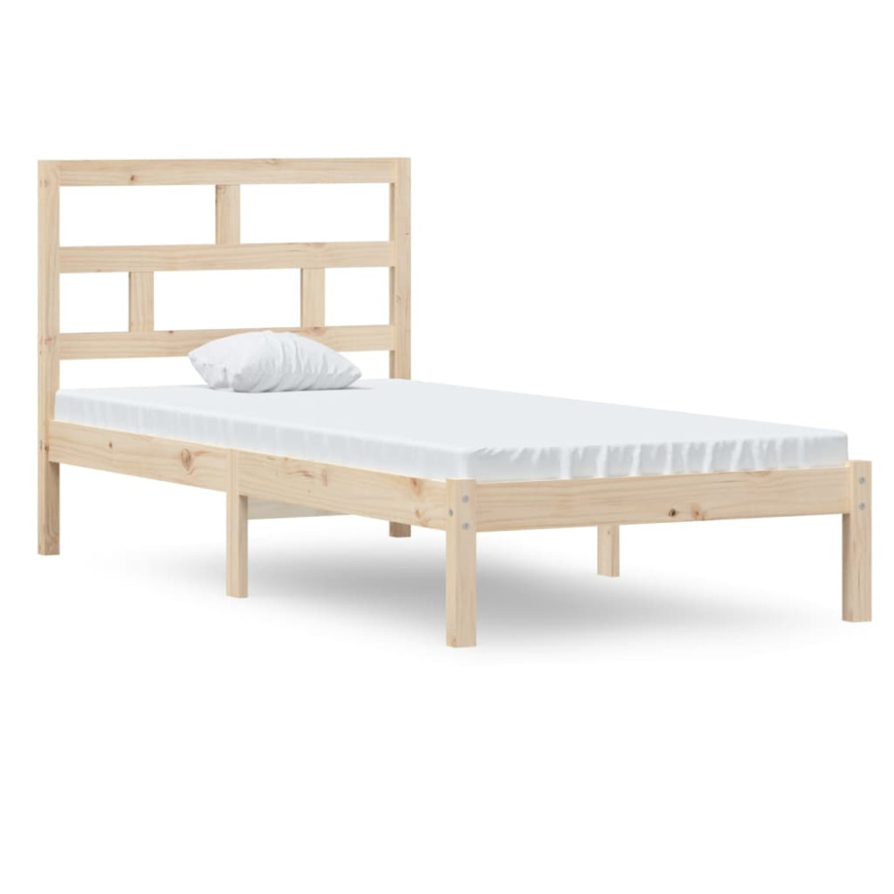 Produktbild för Sängram massiv furu 90x190 cm