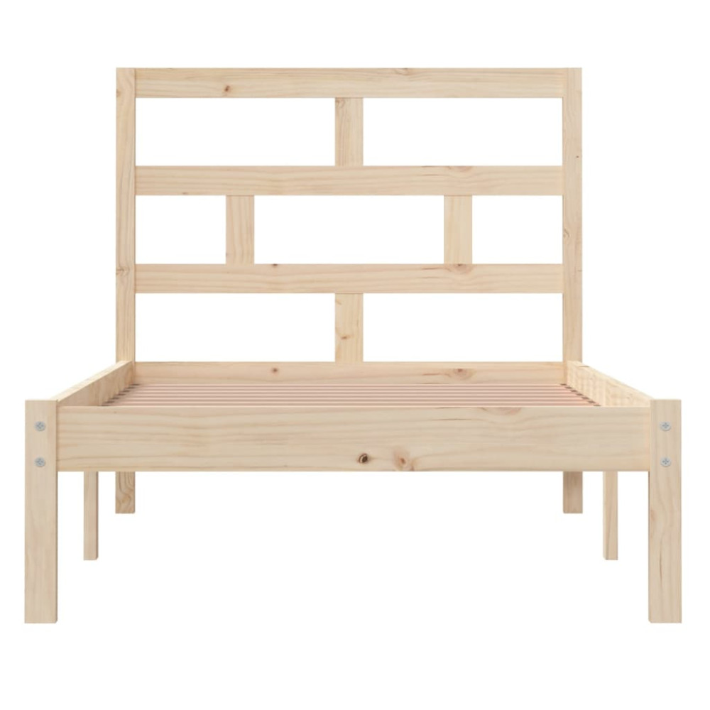Produktbild för Sängram massiv furu 90x190 cm