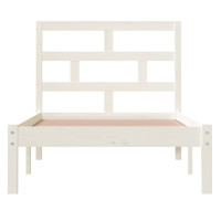Produktbild för Sängram massiv furu 90x190 cm vit