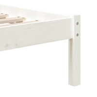 Produktbild för Sängram massiv furu 90x190 cm vit