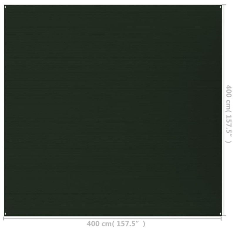 Produktbild för Tältmatta 400x400 cm mörkgrön HDPE