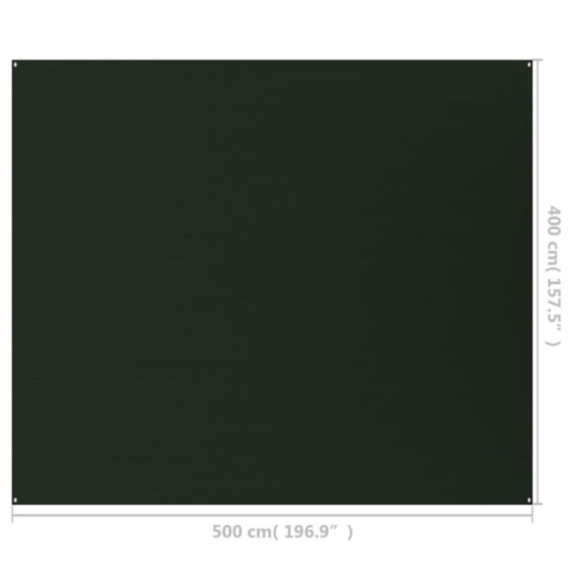 Produktbild för Tältmatta 400x500 cm mörkgrön HDPE