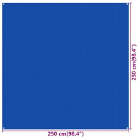 Miniatyr av produktbild för Tältmatta 250x250 cm blå HDPE
