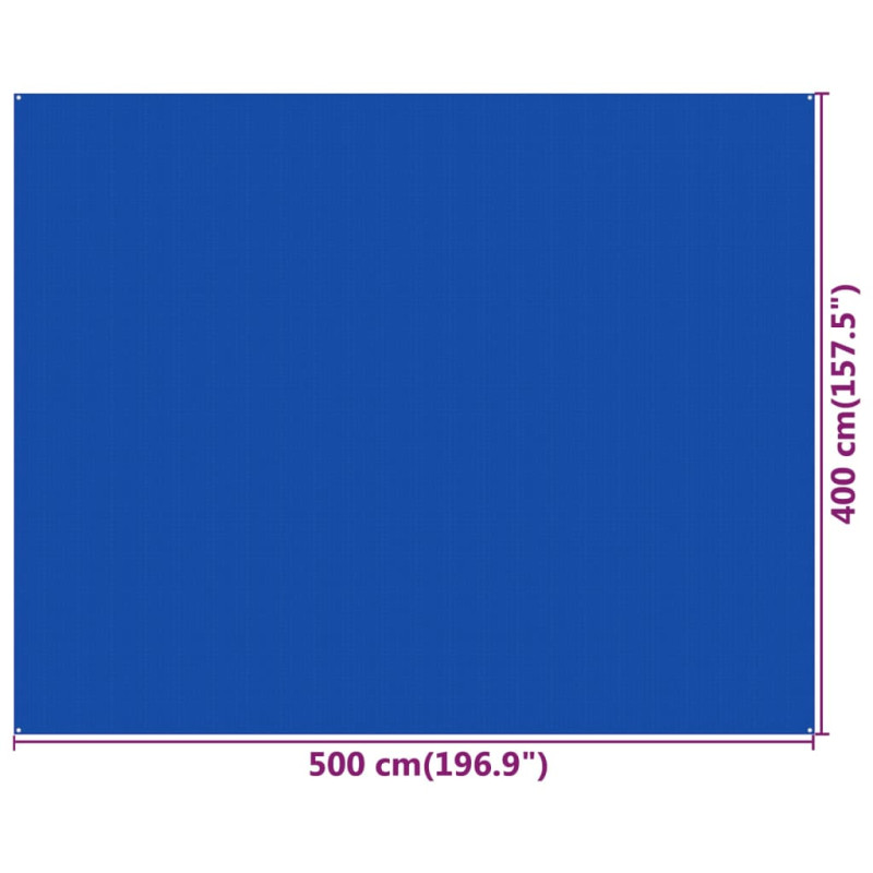Produktbild för Tältmatta 400x500 cm blå HDPE