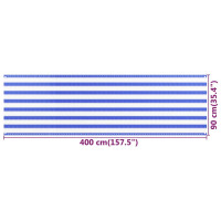 Produktbild för Balkongskärm blå och vit 90x400 cm HDPE