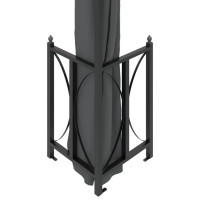 Produktbild för Paviljong med draperier och dubbelt tak 3x3 m antracit