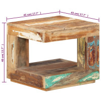 Produktbild för Soffbord 45x45x40 cm massivt återvunnet trä