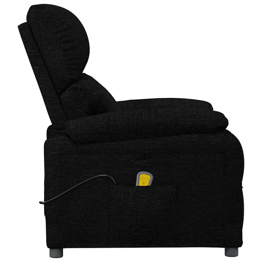 Produktbild för Massagefåtölj svart tyg
