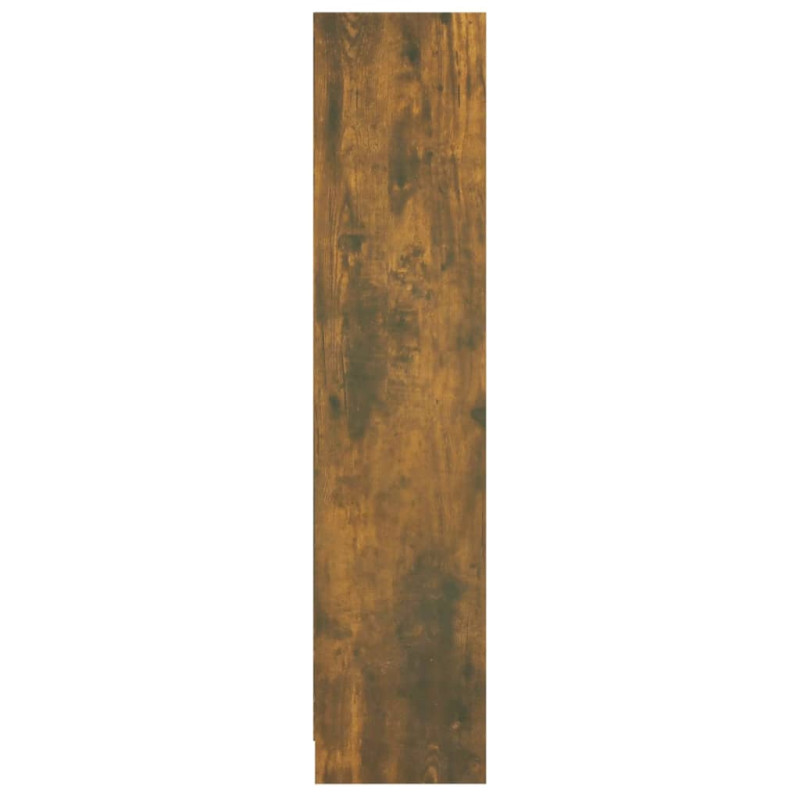 Produktbild för Bokhylla rökfärgad ek 60x24x109 cm konstruerat trä