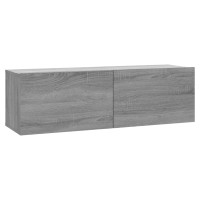 Produktbild för Tv-bänk för vägg grå sonoma 100x30x30 cm konstruerat trä