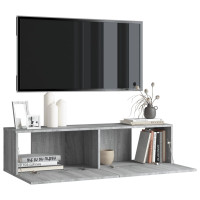 Miniatyr av produktbild för TV-bänk för vägg grå sonoma 120x30x30 cm konstruerat trä
