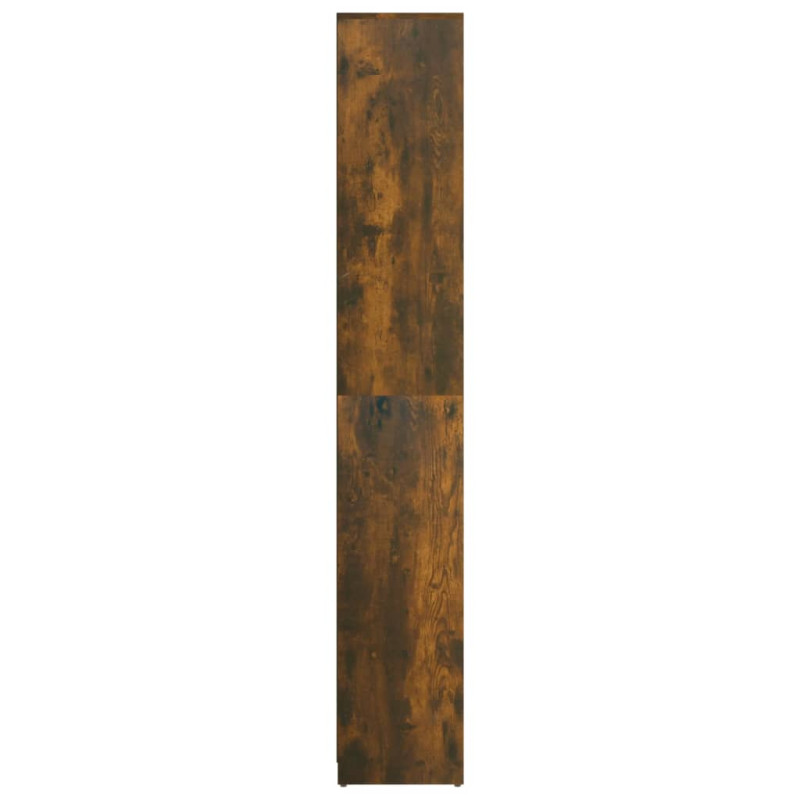 Produktbild för Badrumsskåp rökfärgad ek 30x30x183,5 cm konstruerat trä