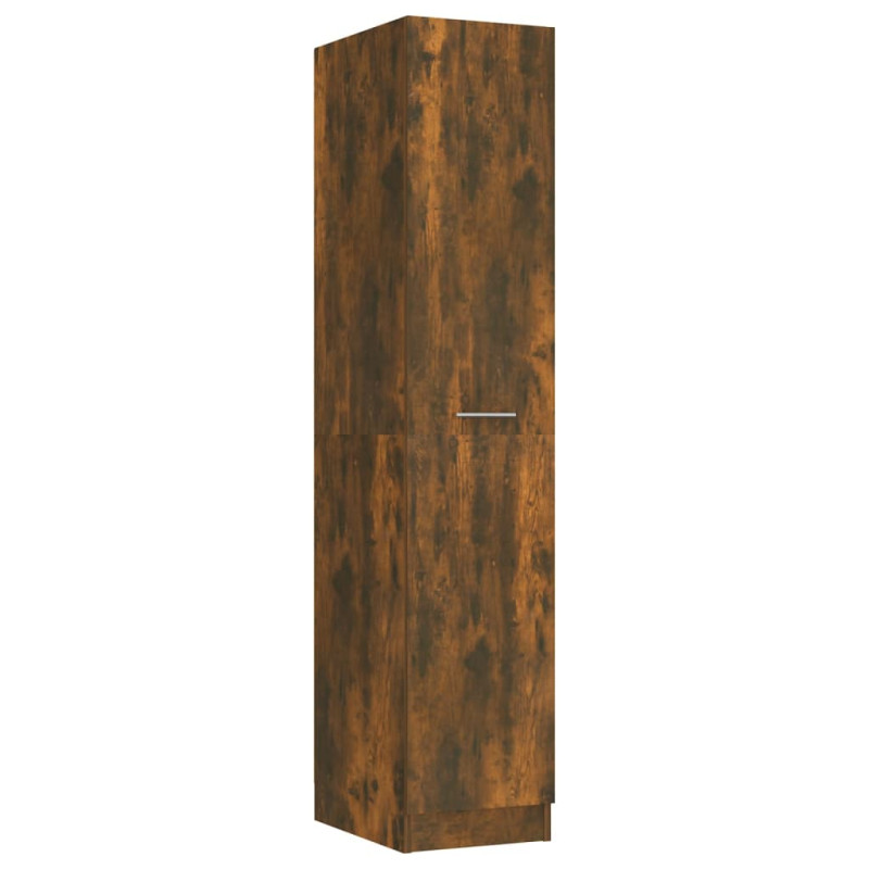 Produktbild för Apoteksskåp rökfärgad ek 30x42,5x150 cm konstruerat trä