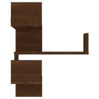 Produktbild för Vägghörnhylla brun ek 40x40x50 cm konstruerat trä