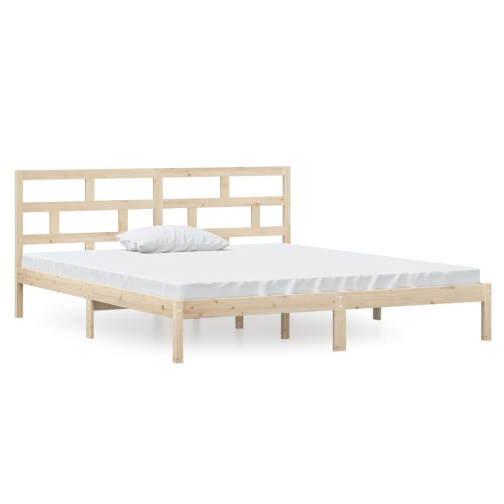 Produktbild för Sängram massiv furu 135x190 cm