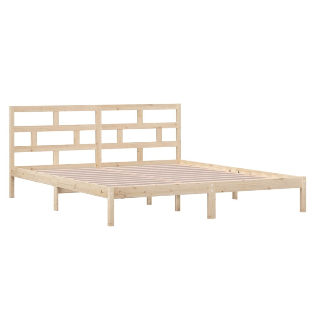 Produktbild för Sängram massiv furu 135x190 cm