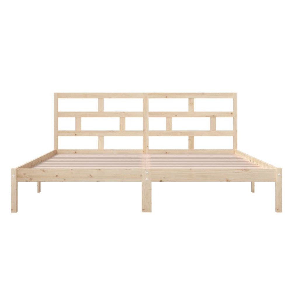 Produktbild för Sängram massiv furu 135x190 cm