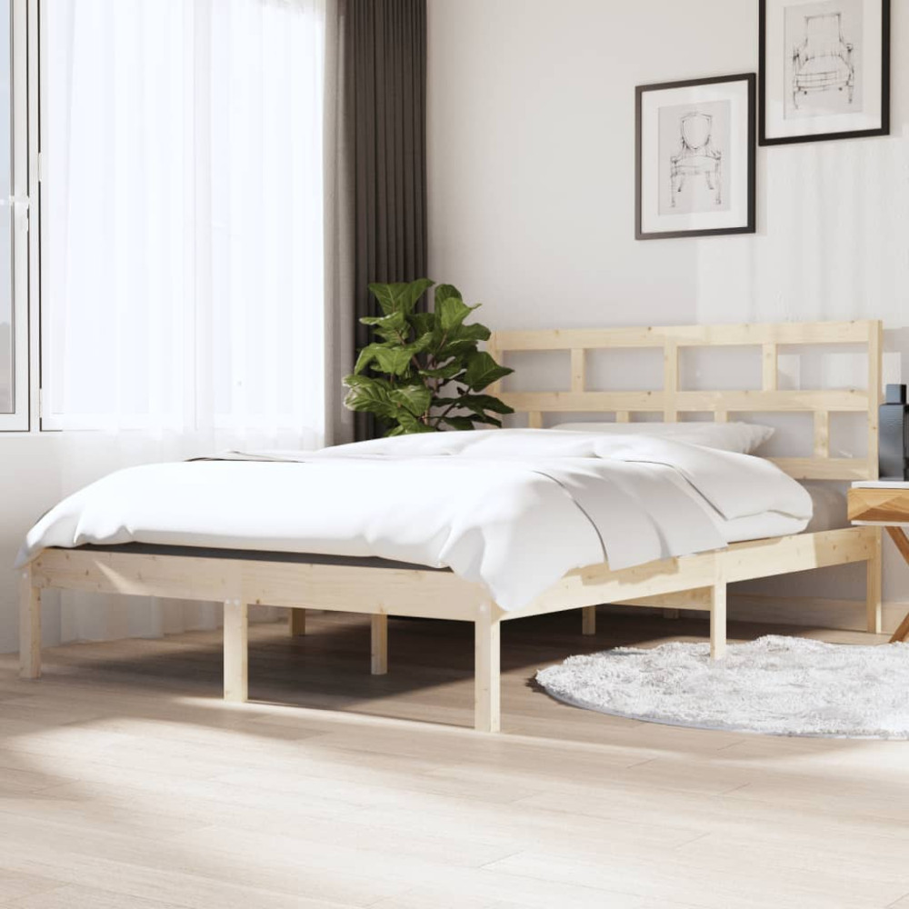 Produktbild för Sängram massiv furu 140x190 cm