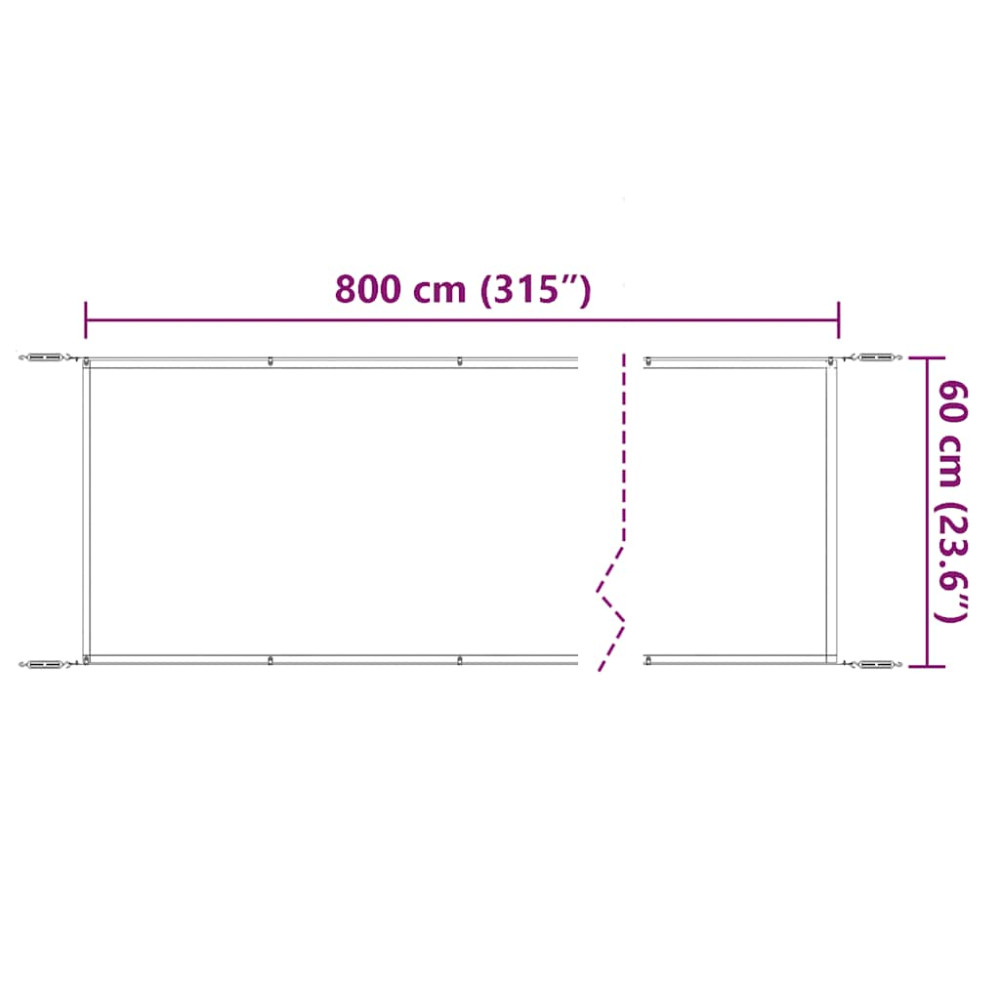 Produktbild för Markis vertikal blå 60x800 cm oxfordtyg