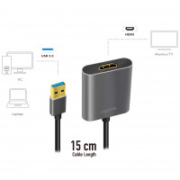 Miniatyr av produktbild för USB-A 3.0 -> HDMI-Hona Adapter