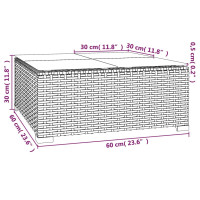 Produktbild för Loungegrupp för trädgården 10 delar m. dynor konstrotting grå