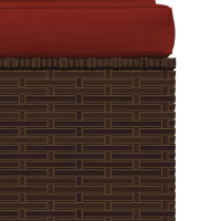 Miniatyr av produktbild för Soffa 3-sits med dynor konstrotting brun