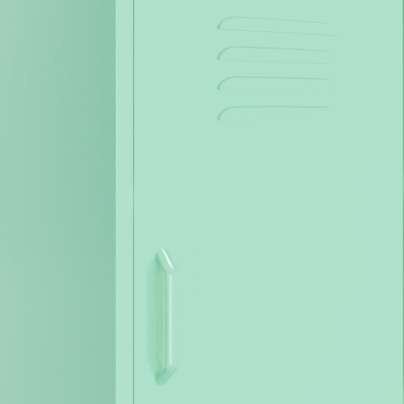 Produktbild för Förvaringsskåp mintgrön 42,5x35x101,5 cm stål