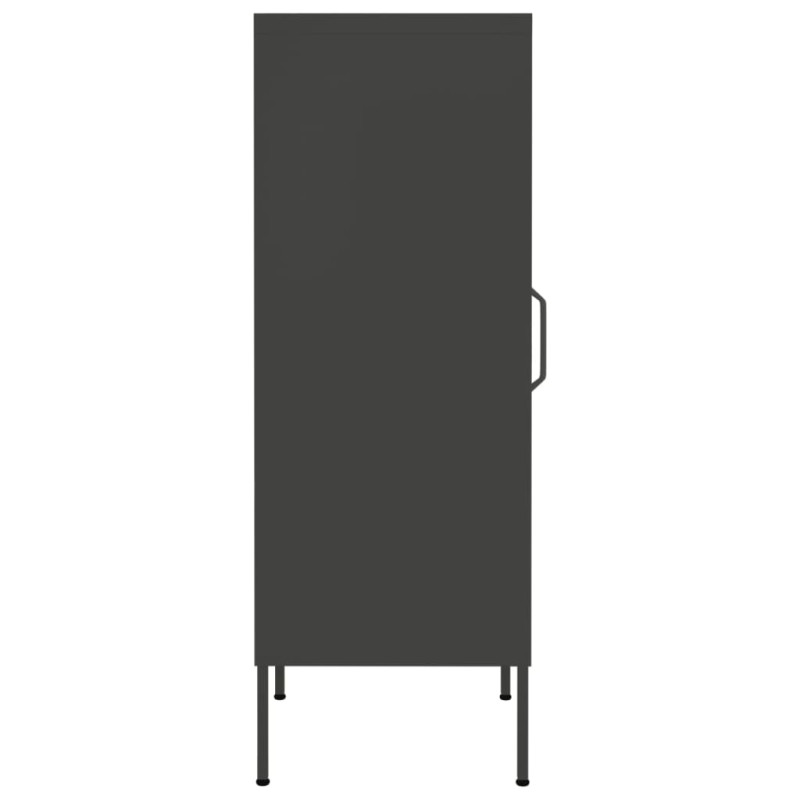 Produktbild för Förvaringsskåp antracit 42,5x35x101,5 cm stål