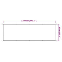 Produktbild för Markis vertikal blå 100x1200 cm oxfordtyg