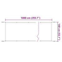 Produktbild för Markis vertikal blå 140x1000 cm oxfordtyg