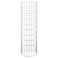 Produktbild för Planteringsgabion 3 st upphöjd rund galvaniserat stål Ø30x100cm