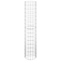 Produktbild för Planteringsgabion 3 st upphöjd rund galvaniserat stål Ø30x150cm