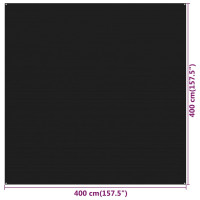 Miniatyr av produktbild för Tältmatta 400x400 cm svart HDPE