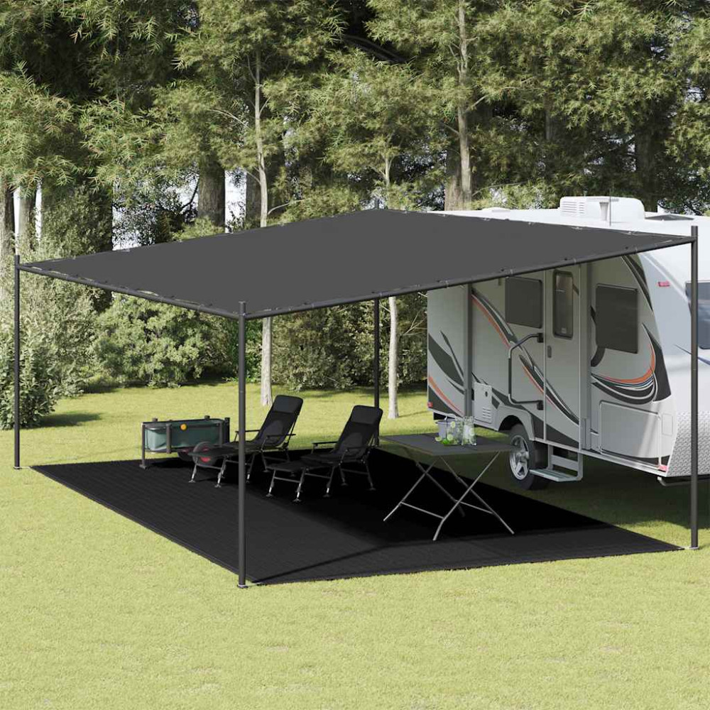 Produktbild för Tältmatta 400x700 cm svart HDPE