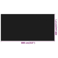 Produktbild för Tältmatta 400x800 cm svart HDPE
