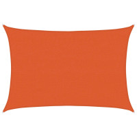 Produktbild för Solsegel 160 g/m² orange 4x6 m HDPE