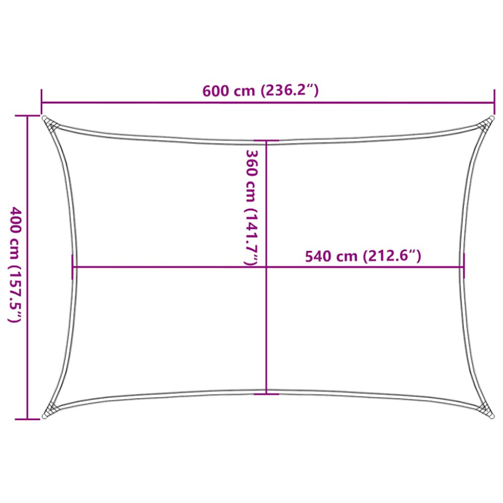 Produktbild för Solsegel 160 g/m² orange 4x6 m HDPE